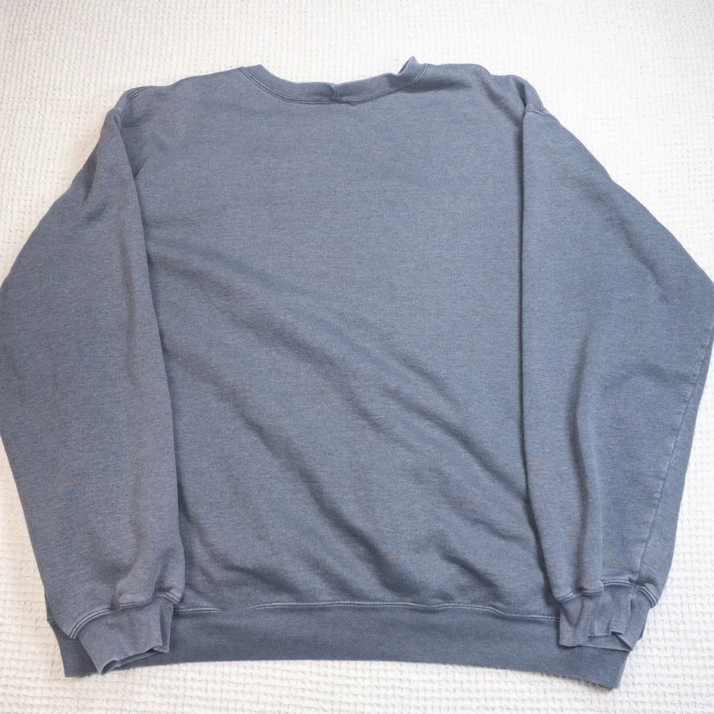 Carhartt Mens 2XL Crewneck Sweatshirt Faded Blue Gray V-Stitch Pullover Logo